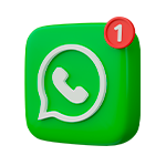 Icono de WhatsApp con notificación
