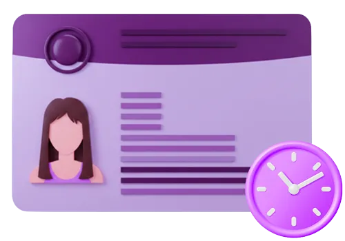 Imagen de una INE en color morado pendiente