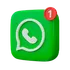 Icono de WhatsApp con notificación